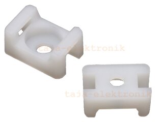 20 Halterungen für Kabelbinder, schraubbar, bis 3,8mm