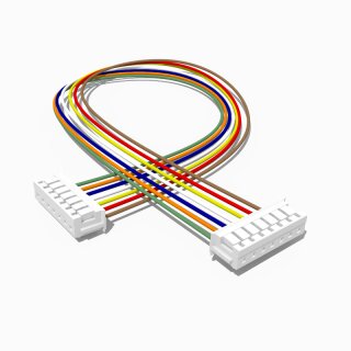 Kabel mit zwei JST ZH Buchsen 20 cm 7 polig, AWG 30, UL1571