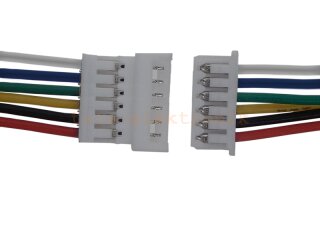 Micro JST Buchse/Stecker 6 polig mit je 15 cm Kabel - RM 1,25 mm