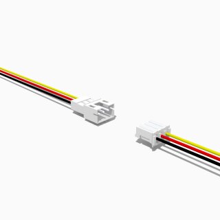 Kabelset der Serie JST PH mit je 10 cm Kabel 3 polig, AWG 26, UL1007