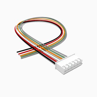 JST XH Buchse mit 30 cm Kabel 6 polig, AWG 28, UL1571