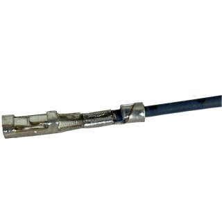Litze mit einem Crimpkontakt für Harwin M20 Buchse, UL1571, AWG 28, 50 cm, schwarz