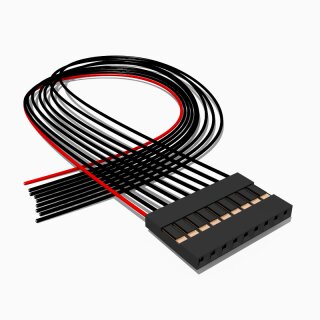 Harwin M20 Buchse mit 50 cm Kabel 9 polig, AWG 28, UL1571