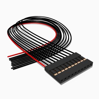 Harwin M20 Buchse mit 50 cm Kabel 10 polig, AWG 28, UL1571