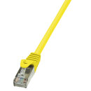 Patchkabel Cat.5e F/UTP, gelb, 0,25m