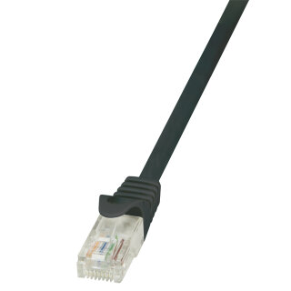 Patchkabel Cat.5e U/UTP, schwarz, 0,5m