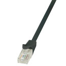 Patchkabel Cat.5e U/UTP, schwarz, 0,5m