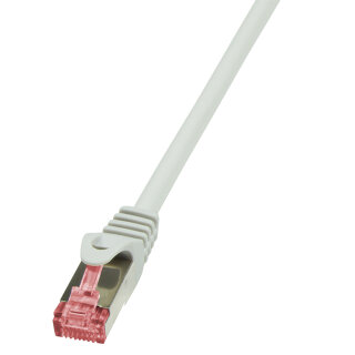 Patchkabel Cat.6 S/FTP, PIMF, PrimeLine, grau, 0,25m