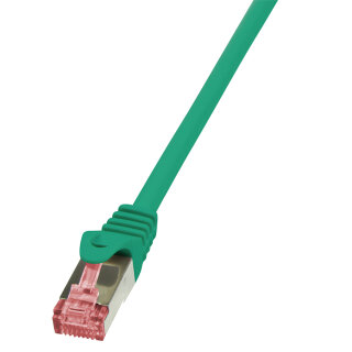 Patchkabel Cat.6 S/FTP, PIMF, PrimeLine, grün, 0,25m