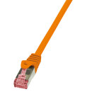 Patchkabel Cat.6 S/FTP, PIMF, PrimeLine, orange, 0,25m