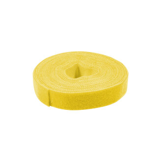 Kabelbinder aus Klettband, 4m, gelb