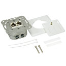 Cat.6 Netzwerkdose UP 2 x RJ45 geschirmt, signalweiß