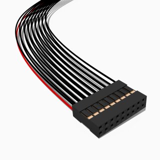 Harwin M20 Buchse 2x9 polig, 50 cm AWG 28, UL1571