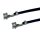 Litze mit zwei Crimpkontakten für JST PH Buchse, UL1007, AWG 26, 30 cm, schwarz