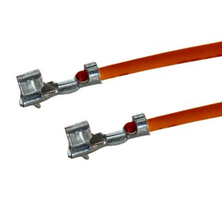 Litze mit zwei Crimpkontakten für JST PH Buchse, UL1007, AWG 26, 30 cm, orange