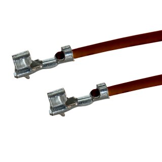Litze mit zwei Crimpkontakten für JST PH Buchse, UL1007, AWG 26, 30 cm, braun