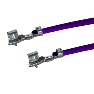 Litze mit zwei Crimpkontakten für JST PH Buchse, UL1007, AWG 26, 30 cm, violett