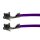 Litze mit zwei Crimpkontakten für JST-XH Buchse, UL1007, AWG 24, 30 cm, violett