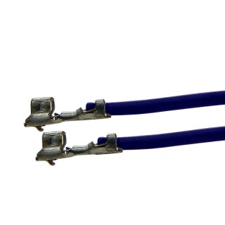 Litze mit zwei Crimpkontakten für JST ZH Buchse, UL1007, AWG 28, 1 m, blau