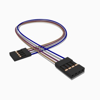 Kabel mit zwei Harwin M20 Buchsen 30 cm 4 polig, AWG 26, UL1007