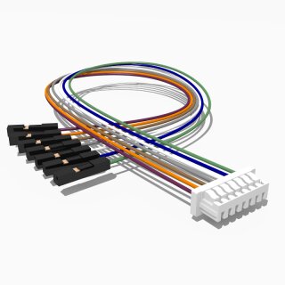 Adapterkabel Micro JST auf Dupont 7 polig 20 cm AWG 28