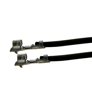 Litze mit zwei Crimpkontakten für JST ZH Buchse, UL1007, AWG 26, 50 cm, schwarz