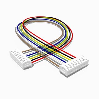 Kabel mit zwei JST ZH Buchsen 50 cm 8 polig, AWG 26, UL1007