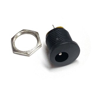 DC Einbaukupplung 5,5 x 2,1 mm, groß, Gehäusemontage