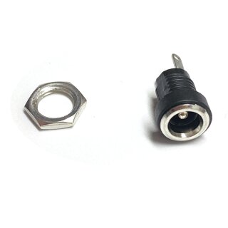 DC Einbaukupplung 5,5 x 2,1 mm, klein, Gehäusemontage