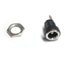 DC Einbaukupplung 5,5 x 2,1 mm, klein, Gehäusemontage