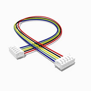 Kabel mit zwei JST ZH Buchsen 50 cm 5 polig, AWG 26, UL1007