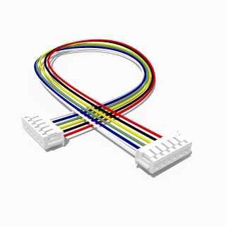 Kabel mit zwei JST ZH Buchsen 50 cm 6 polig, AWG 26, UL1007