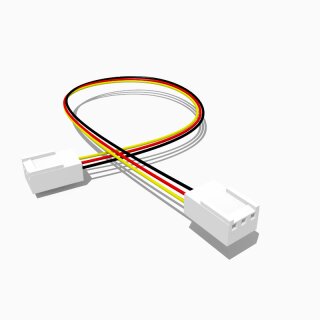 Kabel mit zwei KF 2510 Buchsen 20 cm 3 polig, AWG 26, UL1007