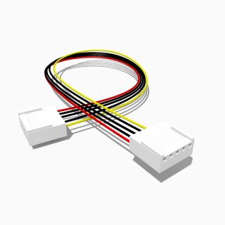 Kabel mit zwei KF 2510 Buchsen 20 cm 5 polig, AWG 26, UL1007