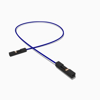 Kabel mit zwei Harwin M20 Buchsen 1 polig, 50 cm AWG 26, UL1571, blau