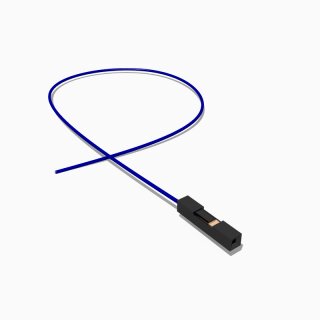 Harwin M20 Buchse mit 50 cm Kabel 1 polig, AWG 26, UL1571, blau