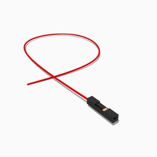 Harwin M20 Buchse mit 50 cm Kabel 1 polig, AWG 26, UL1571, rot
