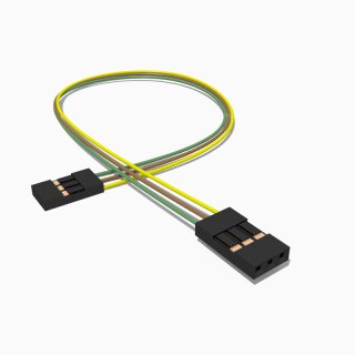 Kabel mit zwei Harwin M20 Buchsen 3 polig, 50 cm AWG 26, UL1571