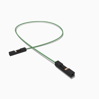 Kabel mit zwei Harwin M20 Buchsen 1 polig, 30 cm AWG 26, UL1007, grün