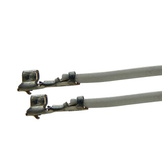 Litze mit zwei Crimpkontakten für JST ZH Buchse, UL1571, AWG 26, 30 cm, weiß