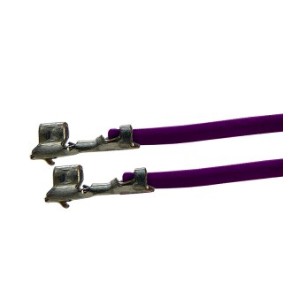 Litze mit zwei Crimpkontakten für JST ZH Buchse, UL1571, AWG 26, 40 cm, violett