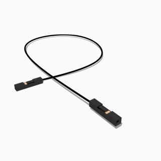Kabel mit zwei Harwin M20 Buchsen 1 polig, 30 cm AWG 26, UL1007, schwarz