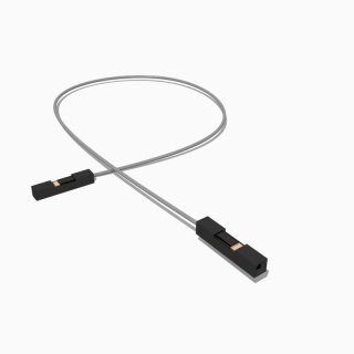 Kabel mit zwei Harwin M20 Buchsen 1 polig, 30 cm AWG 26, UL1007, grau