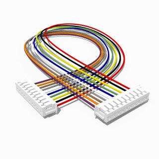 Kabel mit zwei JST ZH Buchsen 50 cm 10 polig, AWG 28, UL1571