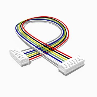 Kabel mit zwei JST ZH Buchsen 50 cm 7 polig, AWG 26, UL1007