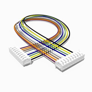 Kabel mit zwei JST ZH Buchsen 40 cm 9 polig, AWG 26, UL1571