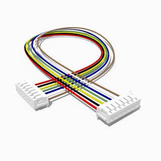 Kabel mit zwei JST ZH Buchsen 30 cm 7 polig, AWG 26, UL1571