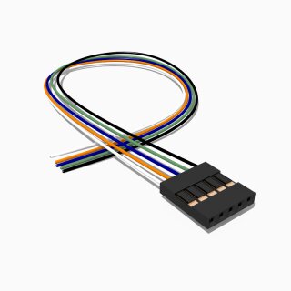 Harwin M20 Buchse mit 30 cm Kabel 5 polig, AWG 28, UL1571