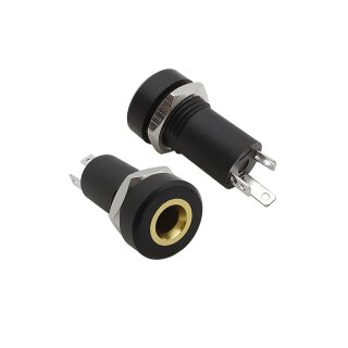 Klinkeneinbaubuchse 3,5mm - 3 polig mit Lötanschluß