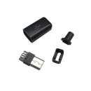 Micro-USB Stecker mit schwarzem Gehäuse